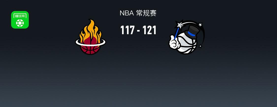魔术121-117终结热火7连胜，班凯罗27+8+7，阿德巴约20+7，希罗14中4